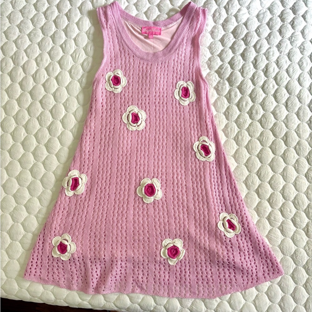 Dolls Kill Sugar Thrillz crochet floral mini swing dress size S